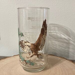 VINTAGE BURGER CHEF "THE BALD EAGLE" 1978 ENDANGERED SPECIES COLLECTORS Glass